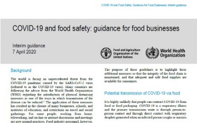 COVID-19 and food safety: guidance for food businesses